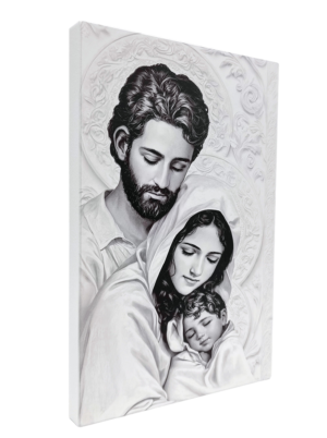 Obraz Święta Rodzina Czarno - Biały S1 CB 13 X 19 cm