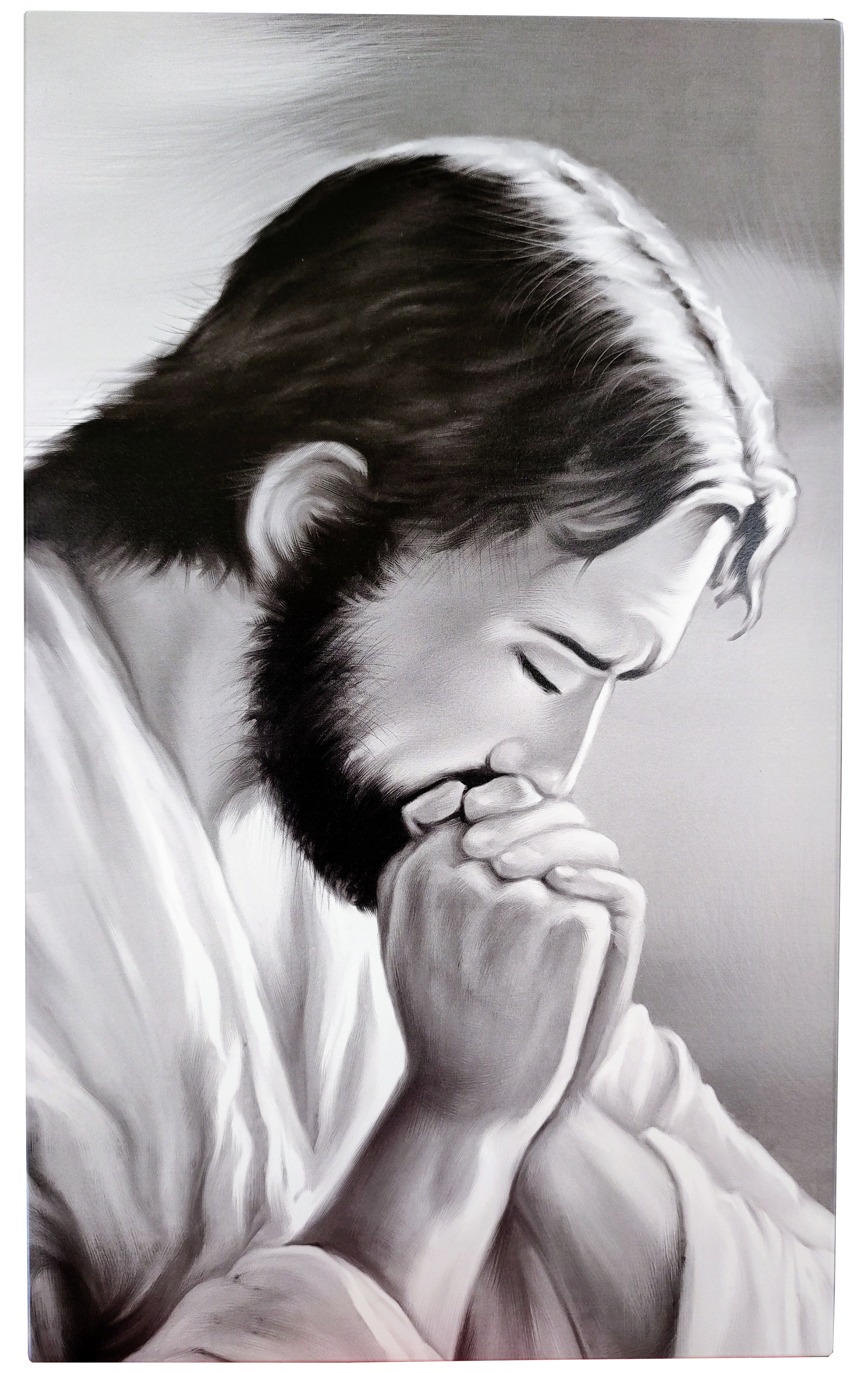 Obraz Jezus Modlący Czarno – Biały XL5 40 x 65 cm - obrazek 3