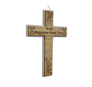Krzyż wiszący drewniany Błogosławieństwo domu KW5
