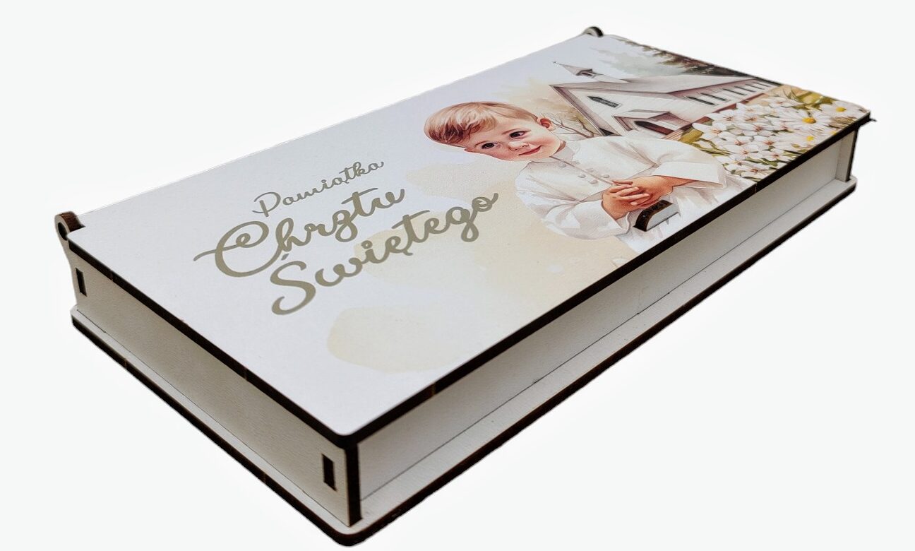 Pudełko upominkowe Pamiątka Chrzest PC7 - obrazek 2