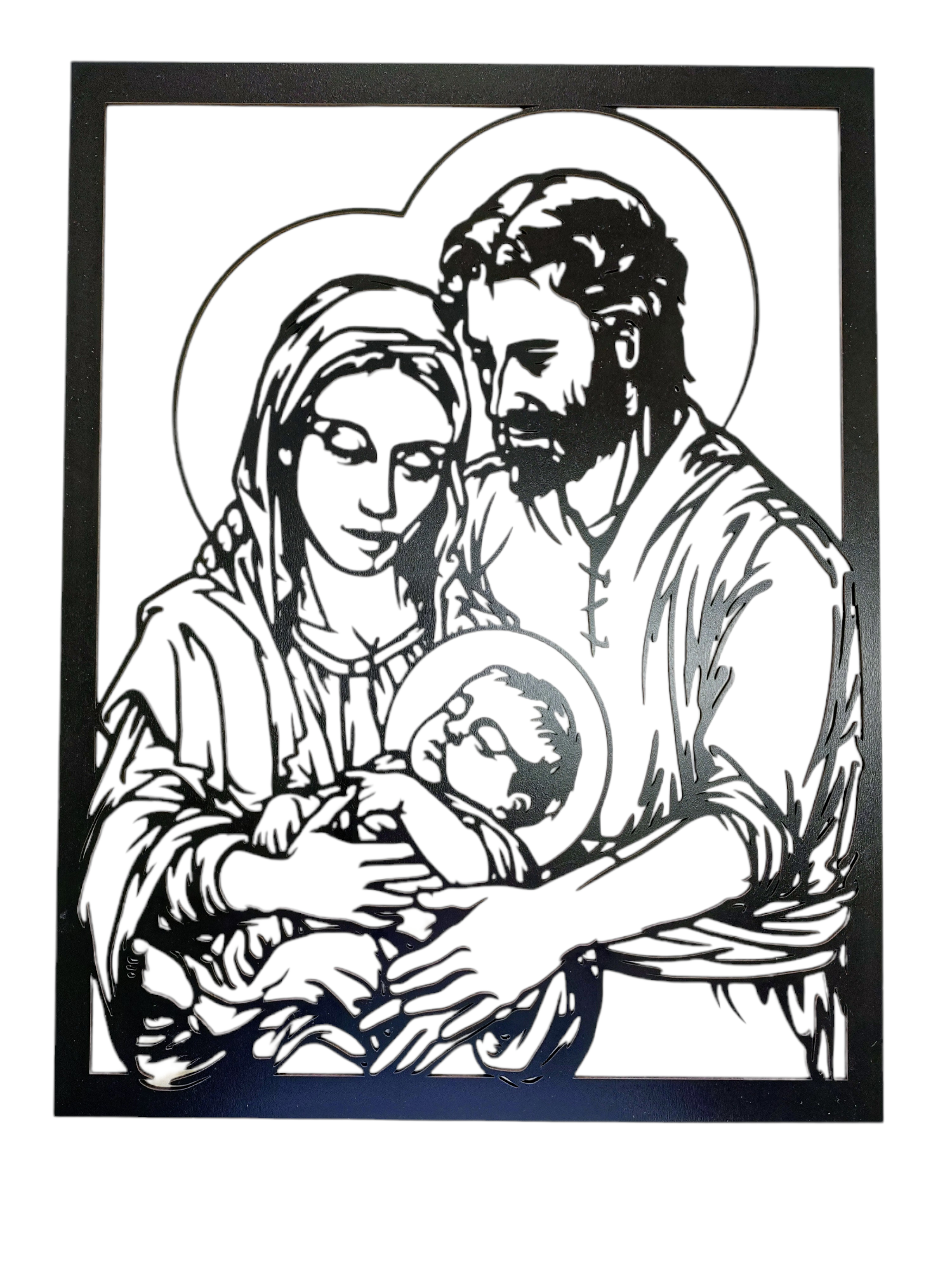 Obraz drewniany na ścianę ażurowy Święta Rodzina