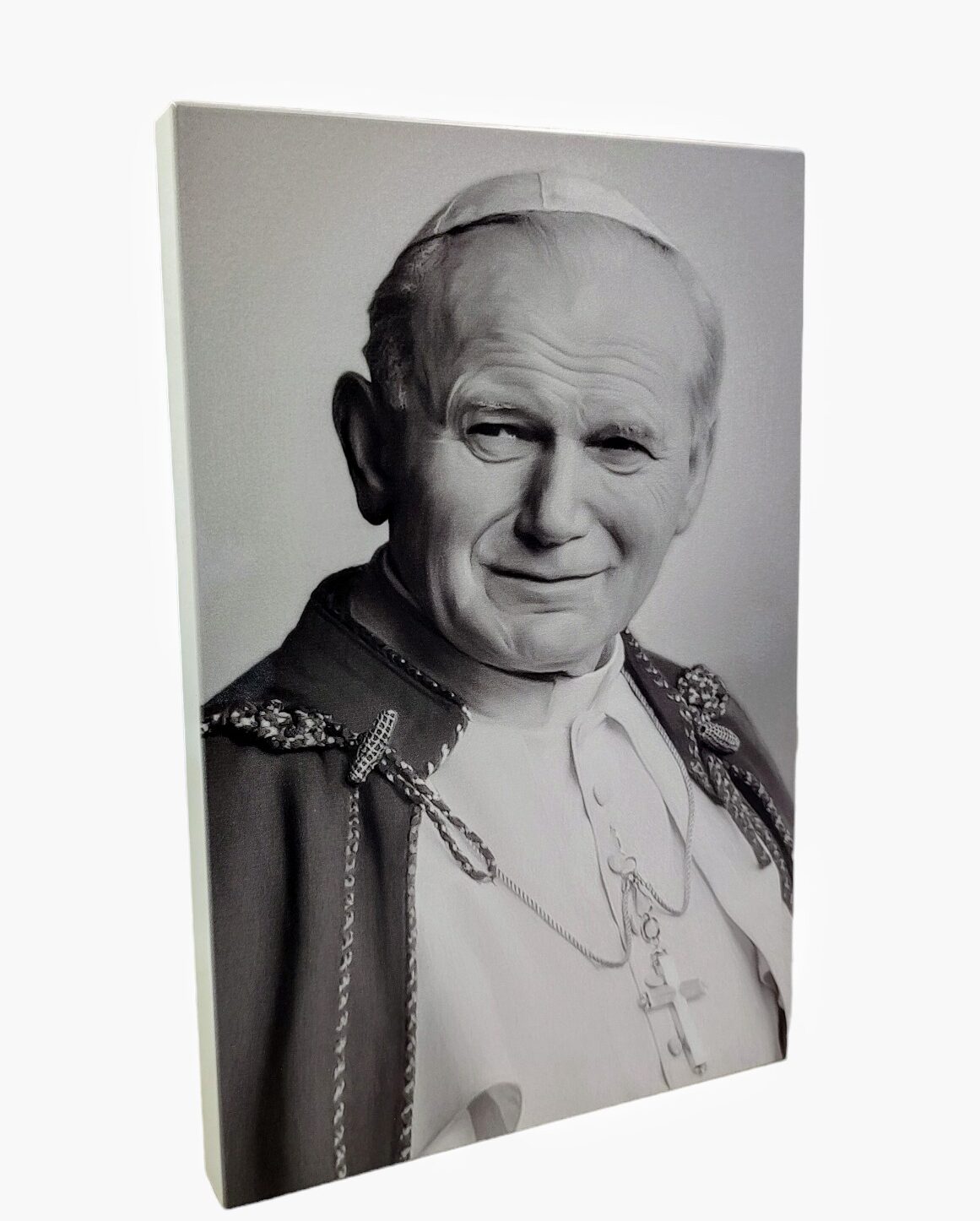 Obraz Św. Jan Paweł II Czarno - Biały M17 18 x 27 cm