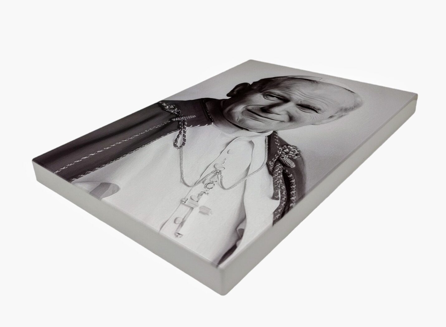 Obraz Św. Jan Paweł II Czarno - Biały M17 18 x 27 cm - obrazek 2