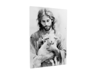 Obraz Dobry Pasterz Czarno - Biały M37 18 x 27 cm