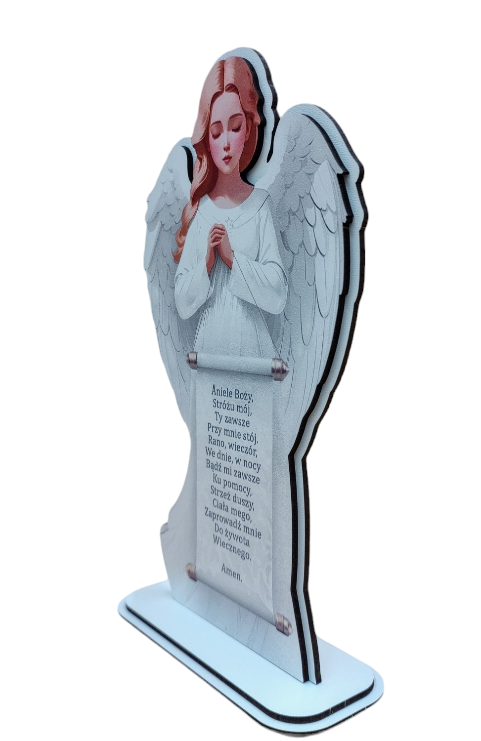 Anioł Pamiątka I Komunii Św. , Chrztu - biały ASS2 - obrazek 2