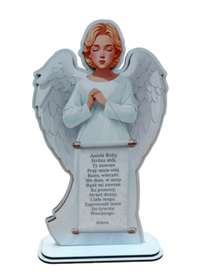 Anioł Pamiątka I Komunii Św. , Chrztu - niebieski ASS6