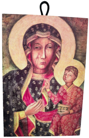 Obrazek z wizerunkiem Matki Boskiej Czestochowskiej- T12