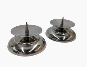 Lichtarze ze stali nierdzewnej Świeczniki Kpl 2 szt.