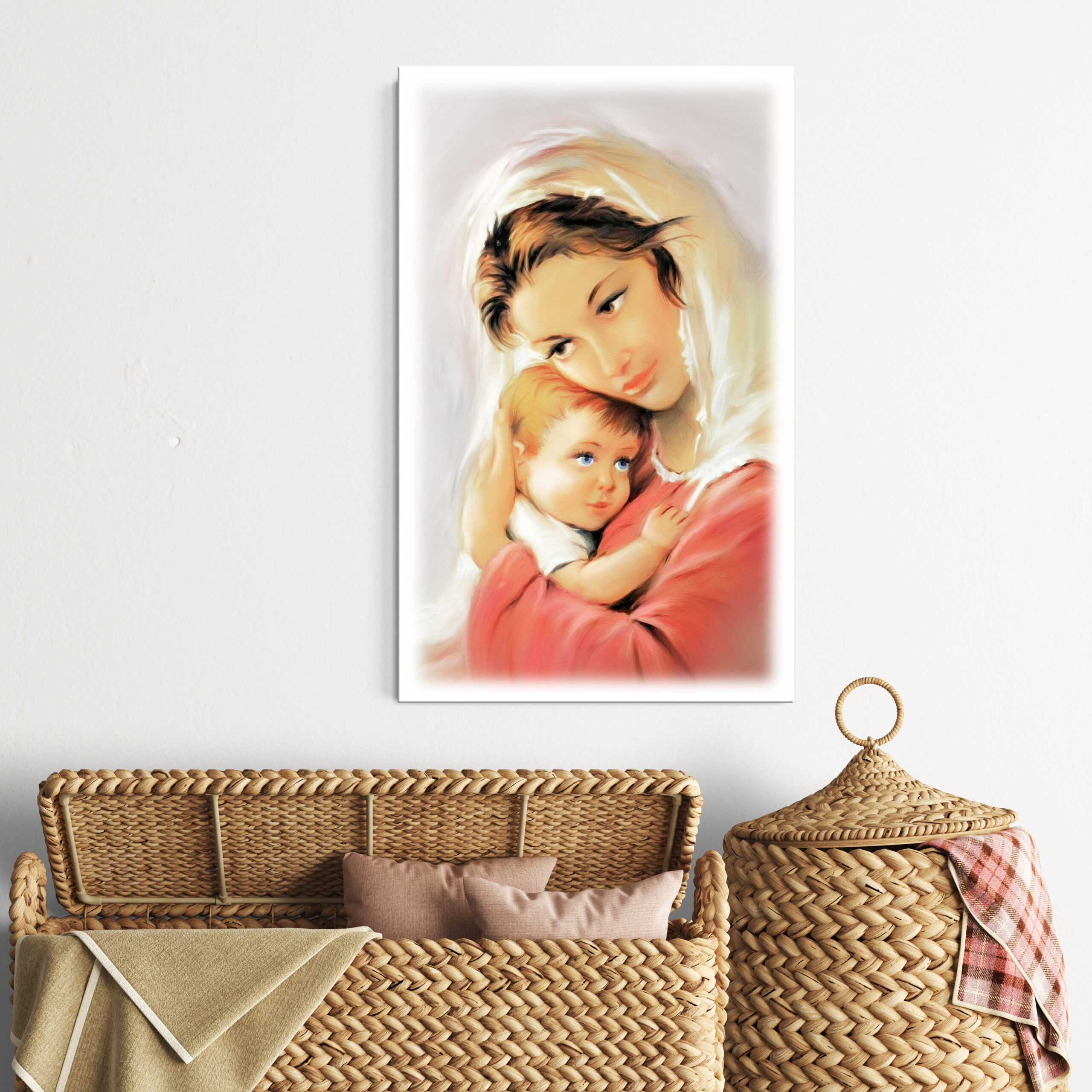 OBRAZ MARYJA MATKA BOSKA Z DZIECIĄTKIEM XL7 40 X 65 CM - obrazek 4