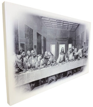 Obraz Ostatnia Wieczerza Czarno-biały L15 26 x 43 cm