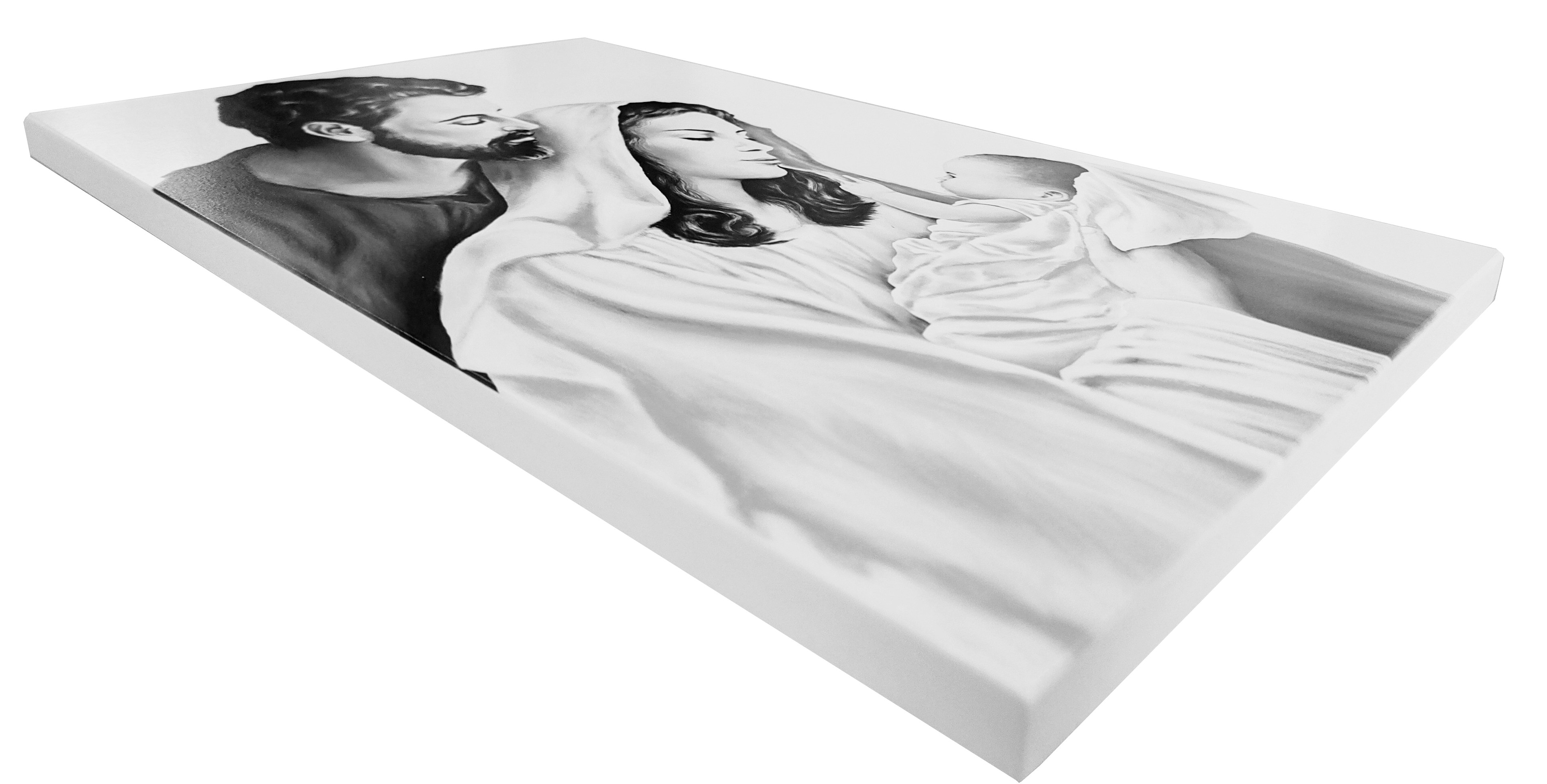 Obraz Święta Rodzina Czarno - Biały XL8 40X 65 cm - obrazek 2