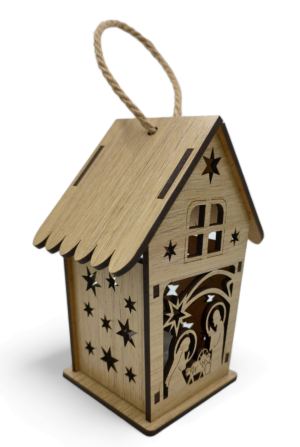 Lampion roratni drewniany LD5