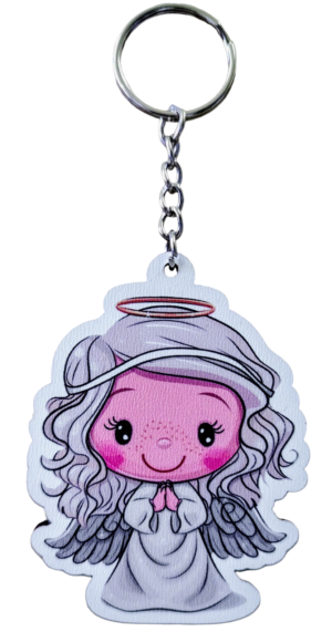 Brelok Aniołek Biały Dziewczynka BR9