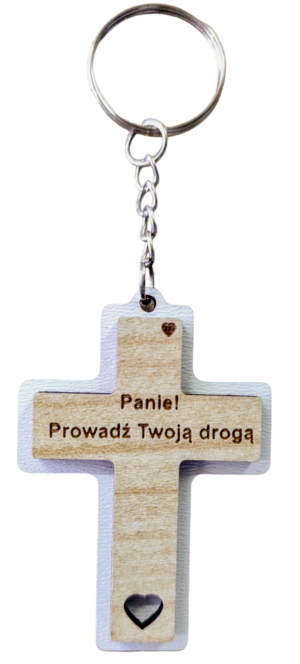 Brelok Krzyż "Panie Prowadź Twoja drogą" BR5