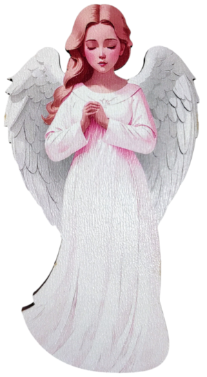 Magnes Aniołek Różowy Dziewczynka AM1