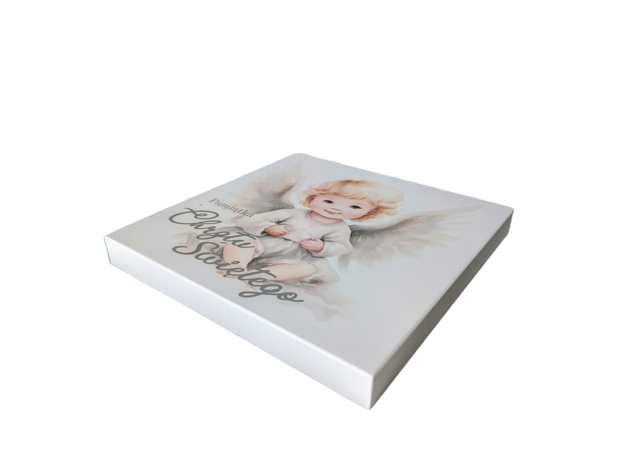 Obraz Kwadrat Aniołek K9 z napisem "Pamiątka Chrztu Świętego" - obrazek 2