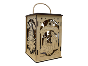 Lampion roratni drewniany LD2 Naturalny