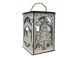 Lampion roratni drewniany LD2 Biały