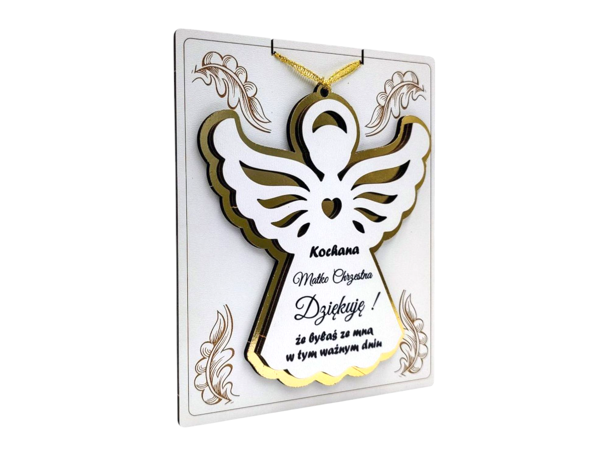 ANIOŁ ZAWIESZKA Podziękowanie dla Matki Chrzestnej AZ6 - obrazek 3