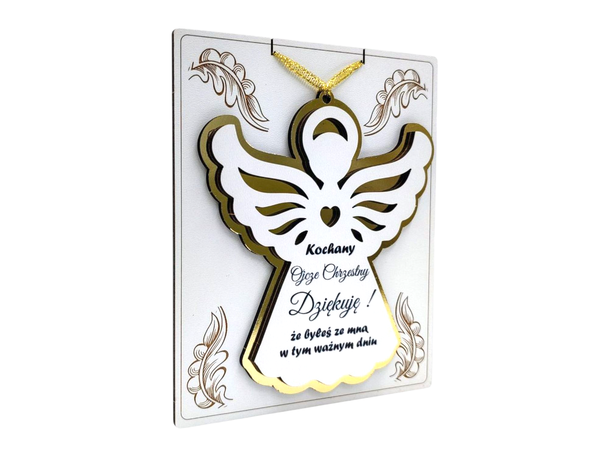 ANIOŁ ZAWIESZKA Podziękowanie dla Ojca Chrzestnego AZ7 - obrazek 2