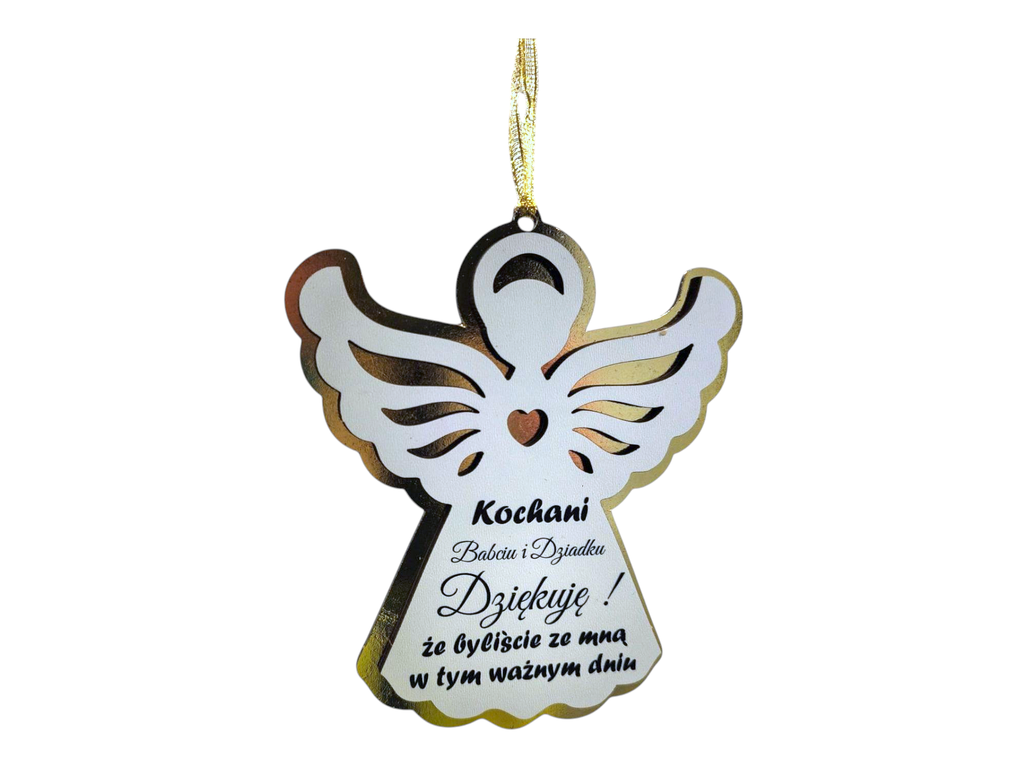 ANIOŁ ZAWIESZKA Podziękowanie dla Babci i Dziadka AZ8 - obrazek 2
