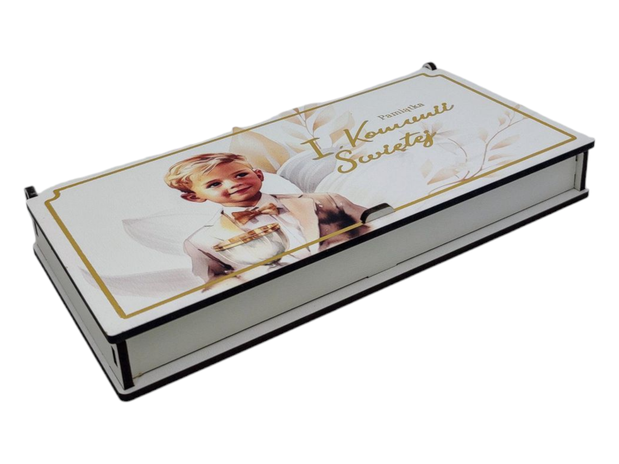 Pudełko na I Komunię Świętą dla Chłopca- na pieniądze PK8 - obrazek 2