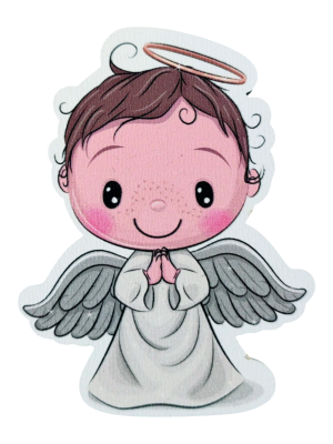 Magnes Aniołek Biały Chłopiec AM5