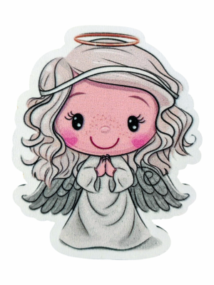 Magnes Aniołek Biały Dziewczynka AM4