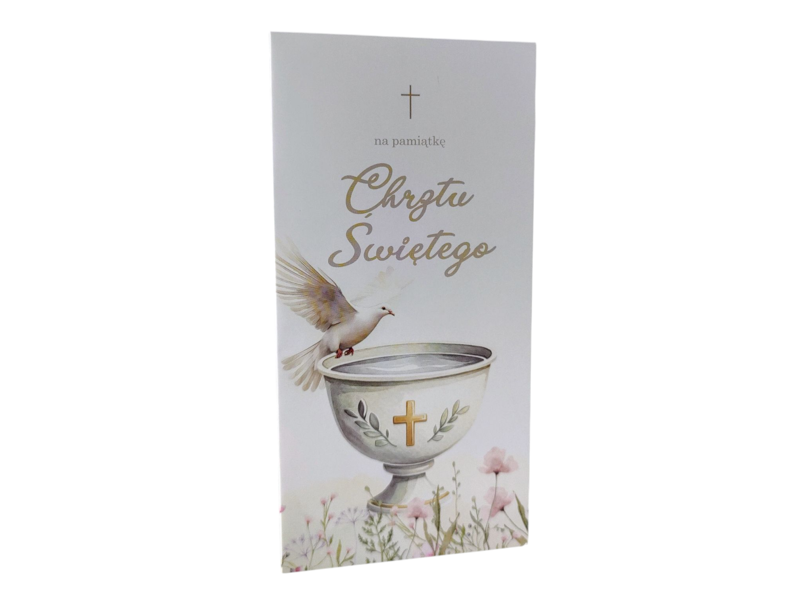 Pamiątka Chrztu Świętego - Elegancka kartka z aniołkiem KND5 - obrazek 3