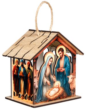 Lampion roratni drewniany LD7