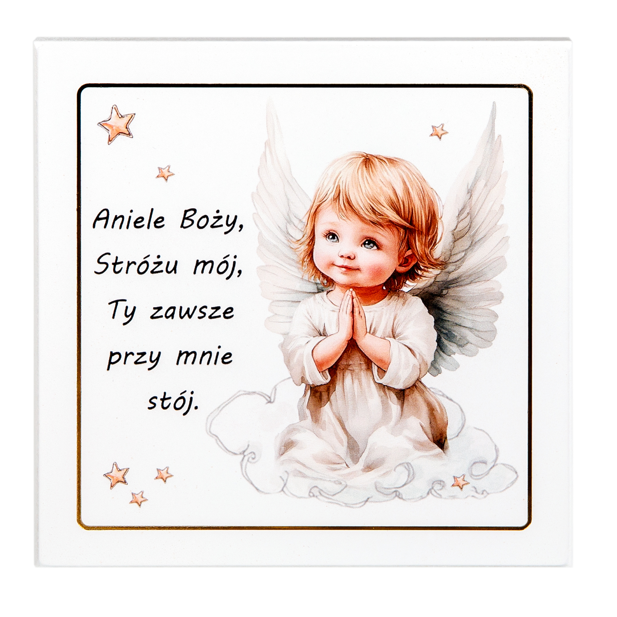 Obrazek Aniołek kwadrat K204 13x13cm - obrazek 2