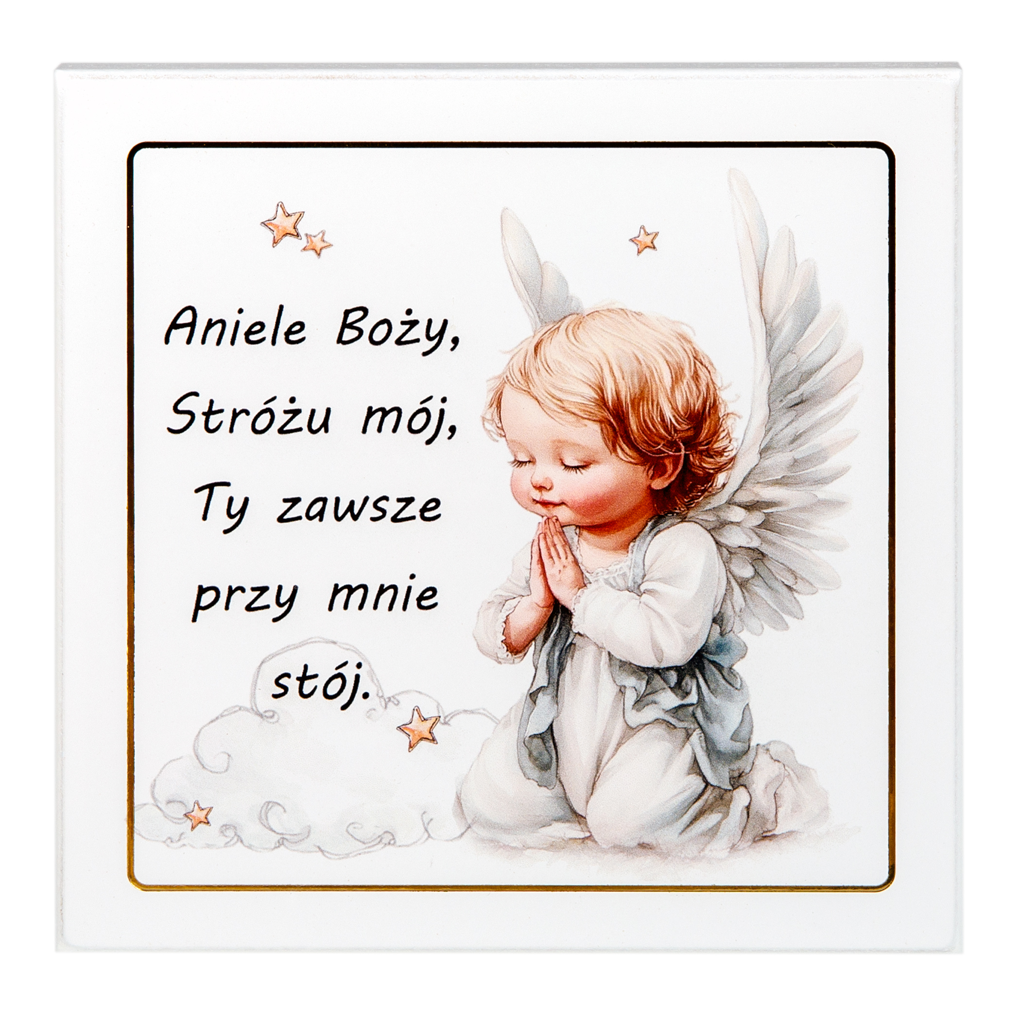 Obrazek Aniołek kwadrat K205 13x13cm - obrazek 2