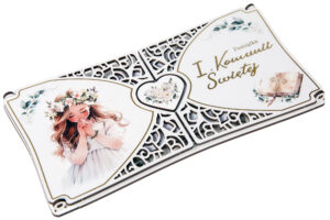 Pamiątka I Komunii Świetej - Elegancka kartka KNDK1