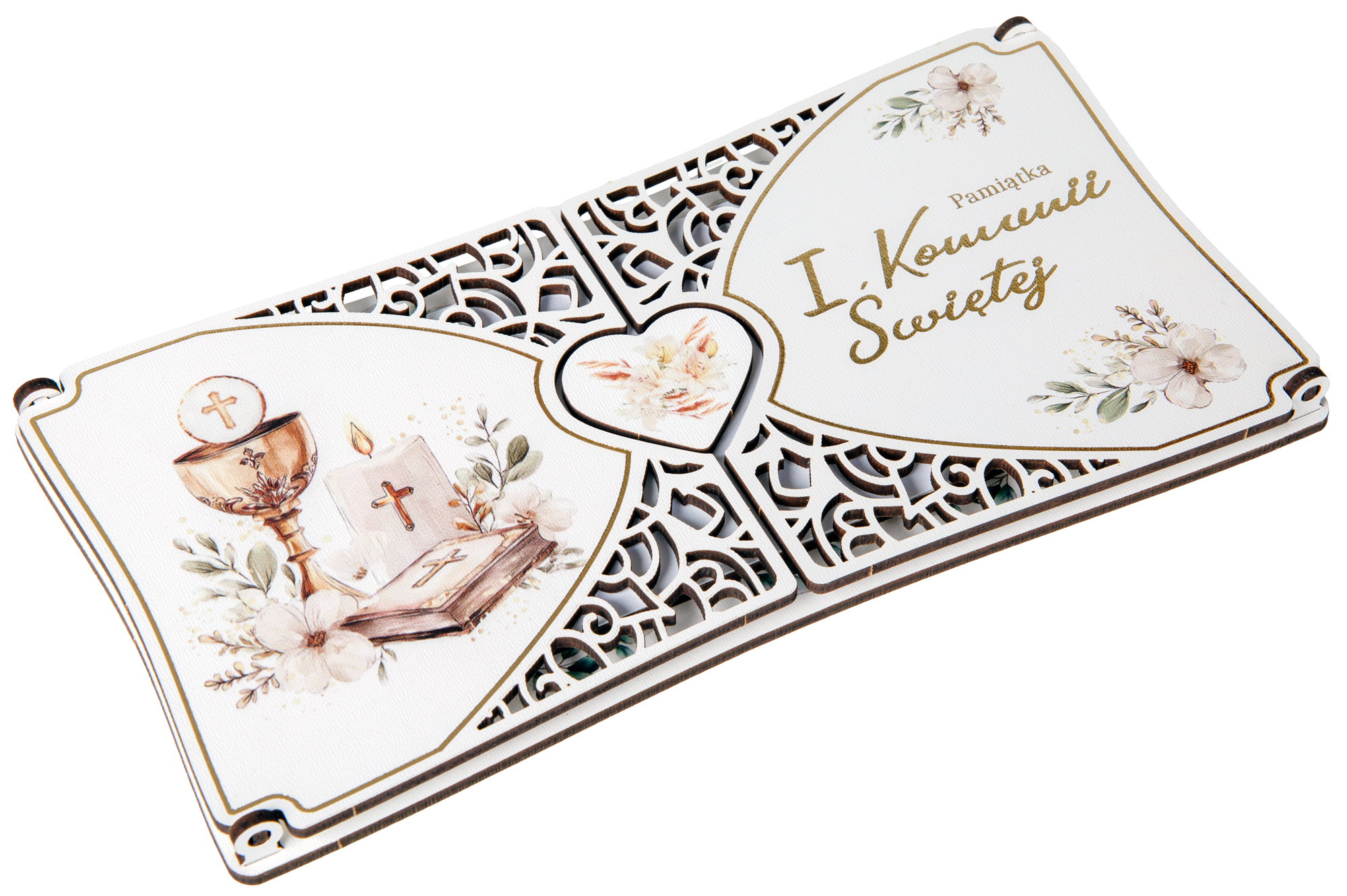 Pamiątka I Komunii Świetej - Elegancka kartka KNDK3