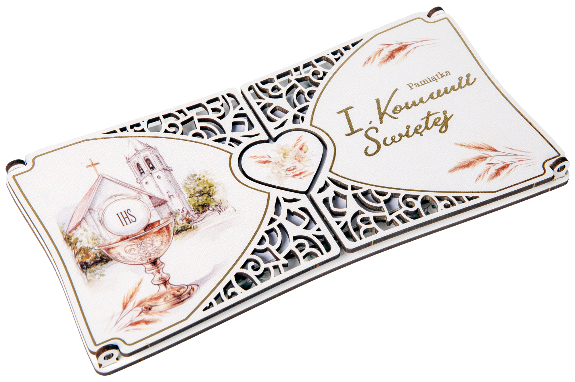 Pamiątka I Komunii Świetej - Elegancka kartka KNDK4