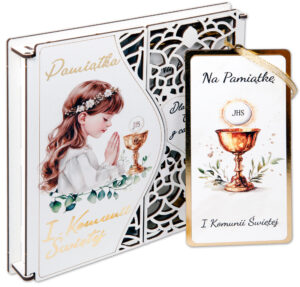 Pamiątka I Komunii Świętej - eleganckie pudełko PNDK1