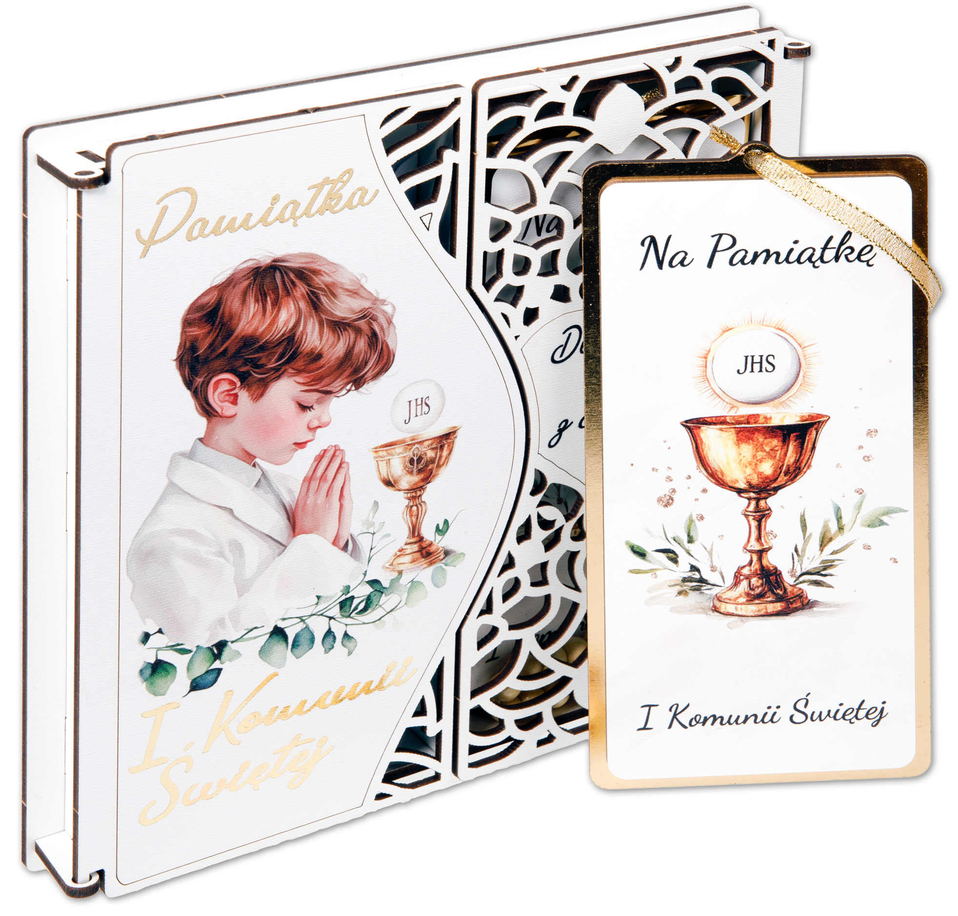Pamiątka I Komunii Świętej - eleganckie pudełko PNDK2