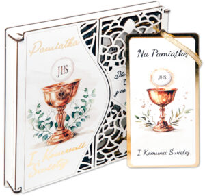 Pamiątka I Komunii Świętej - eleganckie pudełko PNDK3