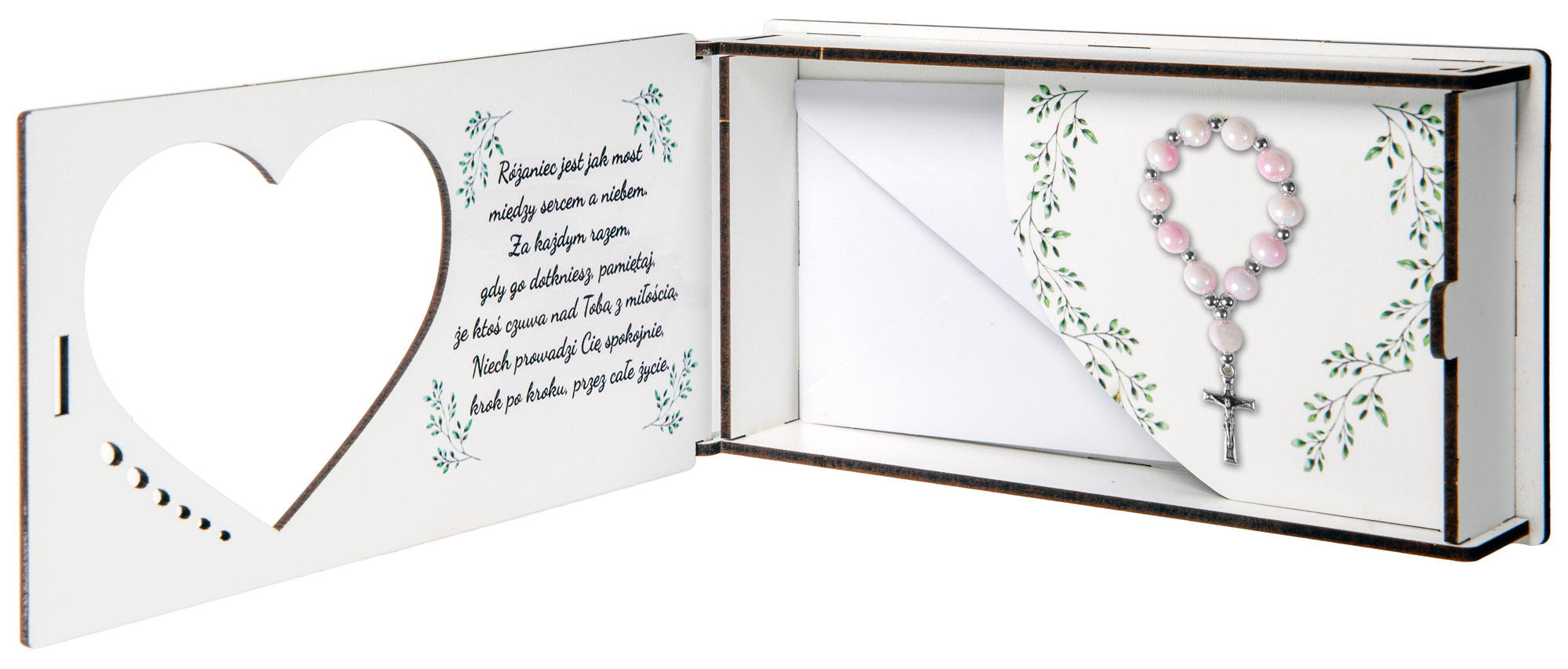 Pudełko Pamiątka I Komunii Świętej z Różańcem PZR2 - obrazek 2