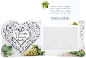 Pamiątka I Komunii Świetej - Elegancka kartka do postawienia 3D KK5
