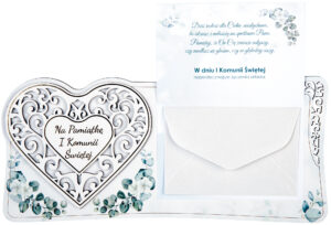 Pamiątka I Komunii Świetej - Elegancka kartka do postawienia 3D KK6
