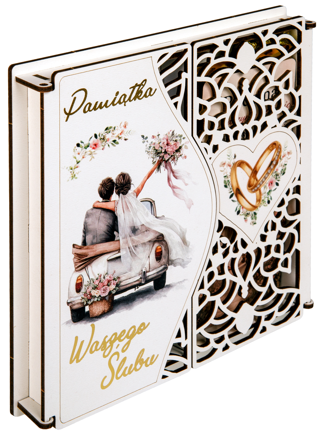Pamiątka Ślub- eleganckie pudełko PNDŚ2