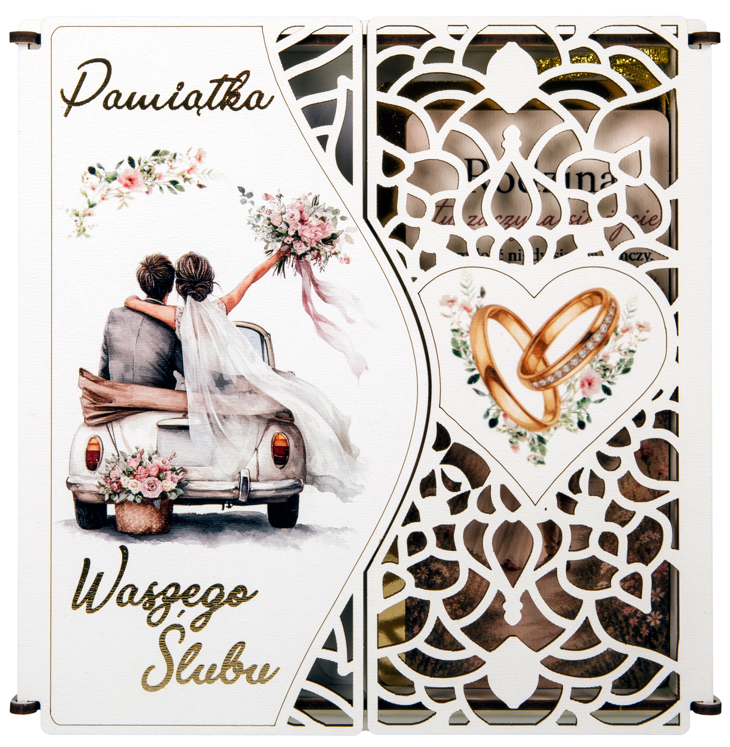 Pamiątka Ślub- eleganckie pudełko PNDŚ2 - obrazek 2
